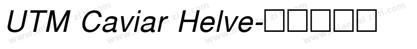 UTM Caviar Helve字体转换